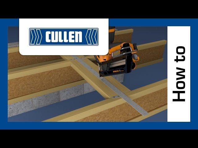 CULLEN PFS Restraint Strap Installation: Surface fixed to I-Joists w/ UZ-Clip