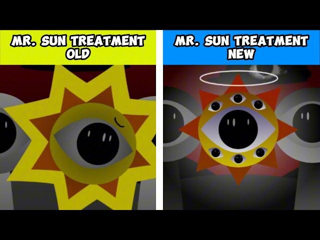 Incredibox Sprunki Mr. Sun Treatment Old Version vs. Mr. Sun Treatment New Version