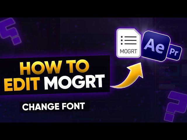 Change the Font of MOGRT File /How to edit Motion Graphics Template (.MOGRT) files