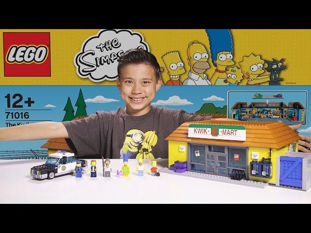 The KWIK-E-MART - LEGO SIMPSONS Set 71016 - Time-lapse Build, Unboxing & Review!