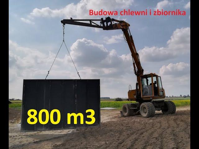 Budowa chlewni, zbiornik na gnojowicę / Construction of a pigsty and a liquid manure tank