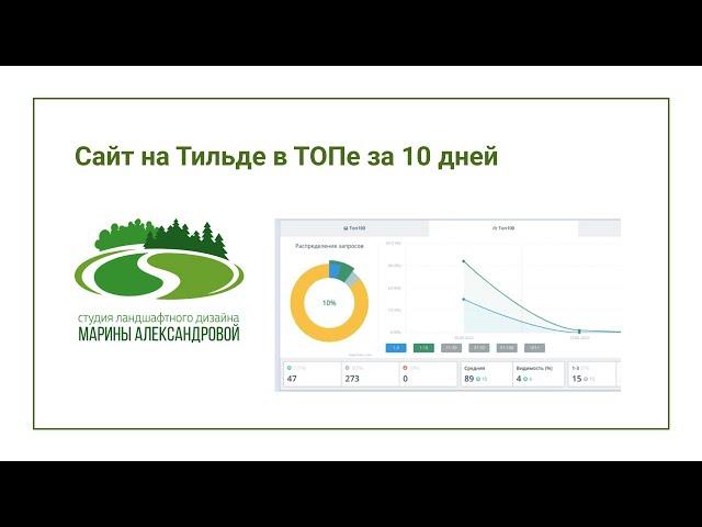 SEO продвижение сайта на Тильде | Реальный кейс - Создание сайта с поисковым продвижением