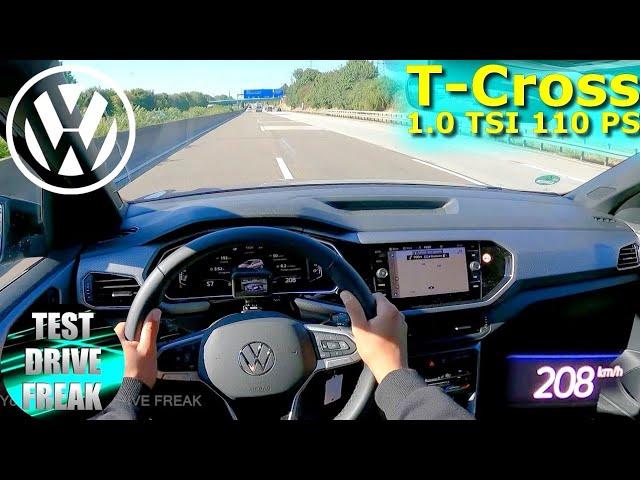 2022 Volkswagen T-Cross 1.0 TSI DSG 110 PS TOP SPEED AUTOBAHN DRIVE POV