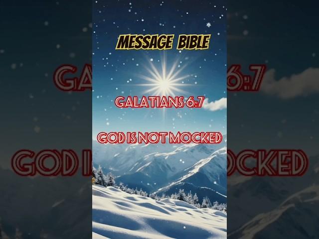 Galatians 6:7 MSG bible: Do not be mislead for God is not mocked #bible #hillsong #christian