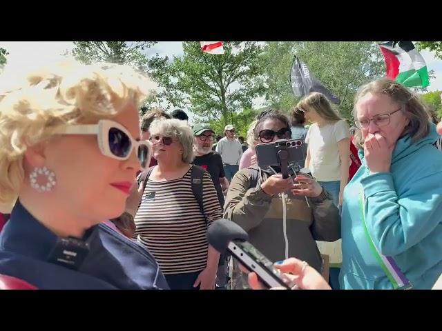 American student gets upset with free speech