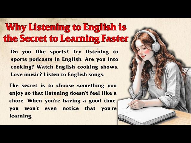 Why Listening to English is the Secret to Learning Faster | Graded Reader | Learn English Speaking