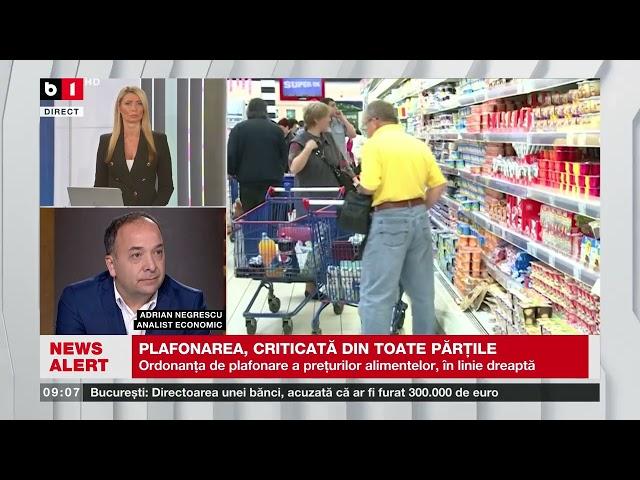 ADRIAN NEGRESCU, ECONOMIST DESPRE PLAFONAREA, CRITICATĂ DIN TOATE PĂRȚILE_Știri B1TV_25 oct. 2024