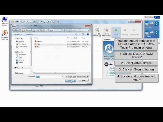 How to mount image with DAEMON Tools Pro v.5.1