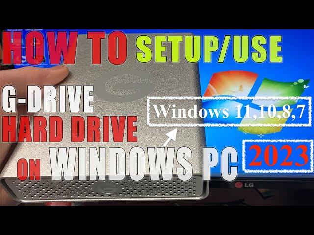 How To Setup G-DRIVE External Hard Drive Won't Show Up WINDOWS 11 10 7 PC Tutorial 2023 G-Technology