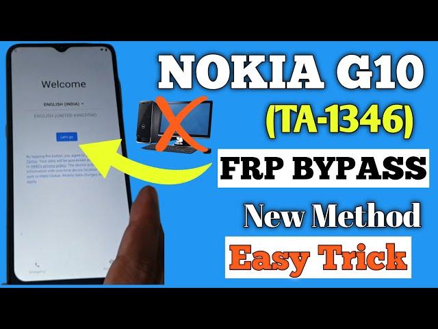 NOKIA G10 (TA-1346) FRP BYPASS || All Nokia Frp Bypass New Method Easy Trick 100% Working ||