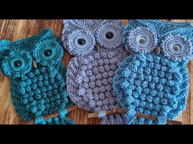 СОВА крючком. Подробный мастер - класс. / OWL crocheted. Detailed master class.