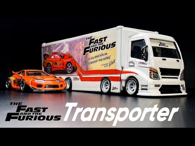 The Fast & Furious Transporter 8 wheels Paul Walker Toyota Supra Tomica Transporter Custom