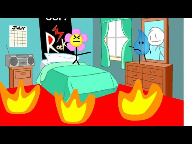 OOF 1a: The Floor is Lava | Battle For Dream Island | BFDI Fan-Made Video | Overload Object Fails