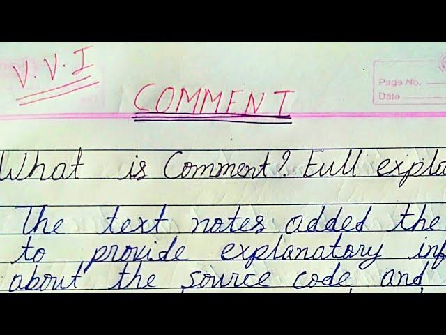 what is a comment in a C language? What is comment? Comment kya hai | Types of comment