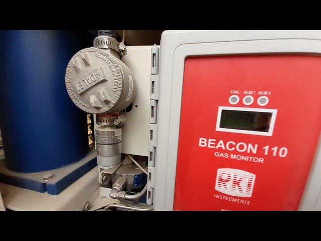 RKI  Beacon 110 - H2S CALIBRATION (BAUER breathing air compressor)