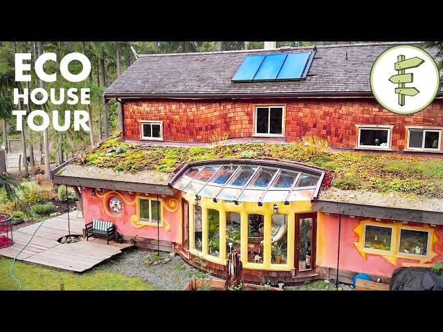 Unique Sustainable Home Built with Nearly 100% Natural Materials - Green Building Tour