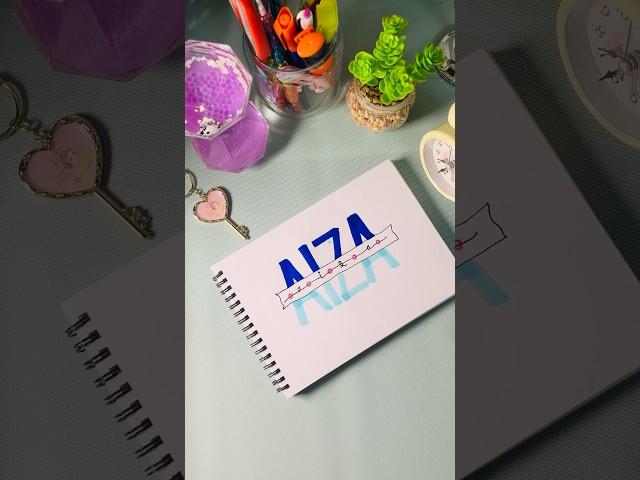 Colorful Name Lettering ideas️#handlettering #lettering #calligraphy #shorts