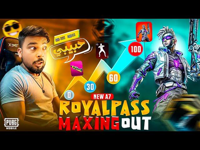 OMG!!  Maxing Out New A7 Royale Pass  | 1 To 100 Rp Max 