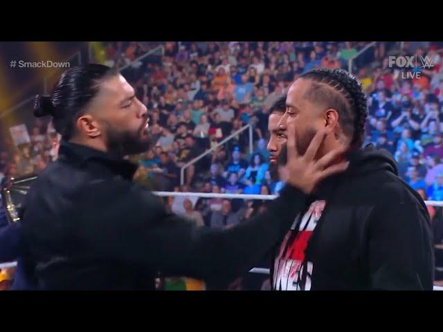 Roman Reigns shoves Jimmy Uso and tells him to apologize - WWE SmackDown 5/12/2023