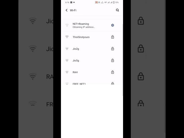 net plus roaming obatiting ip obtaining ip address android wifi problemobtaining ip address #shorts
