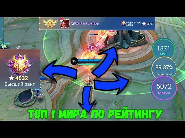 КАК ИГРАЕТ ТОП-1 ВСЕХ ТОПОВ / 4000 ЗВЕЗД = 40000 ПТС / MOBILE LEGENDS