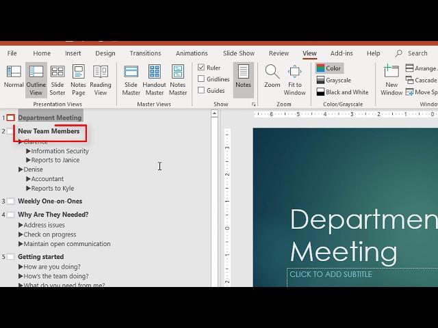 Import a Word Outline into PowerPoint