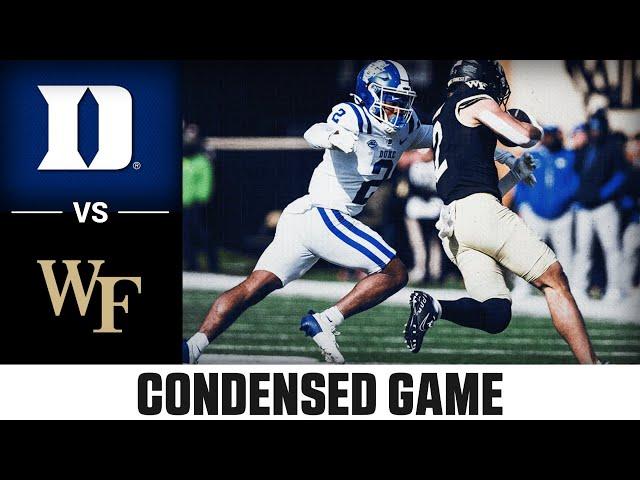 Duke vs. Wake Forest Condensed Game | 2024 ACC Football