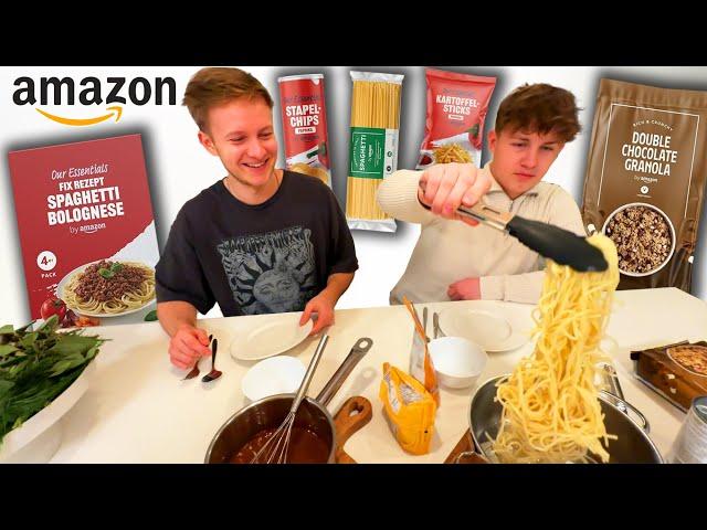 1 Tag NUR AMAZON Eigenmarken essen  TipTapTube