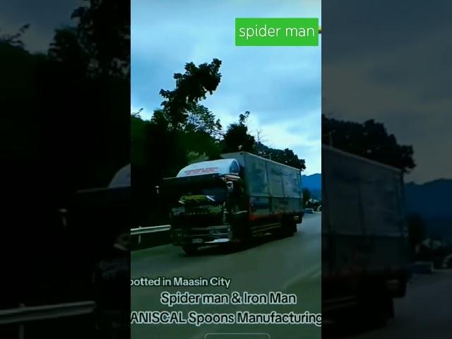 spider man at iron man truck spotted #shorts #beatboxsounds #automobile #trackermusic #trucking