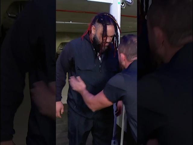 Jacob Fatu does not like to be touched Mr. security guard