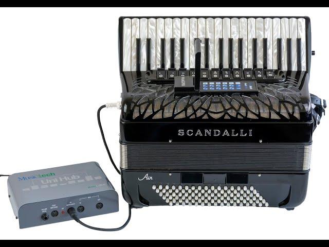 Scandalli Air MIDI Accordion Musictech Digibeat - Built in Sounds & Rhythms Electronic Bass Sounds