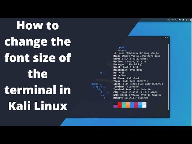 How to change the font size of terminal in Kali Linux | #Infosys_Force