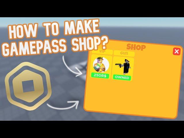 How to Make GAMEPASS SHOP? | Roblox Studio Tutorial