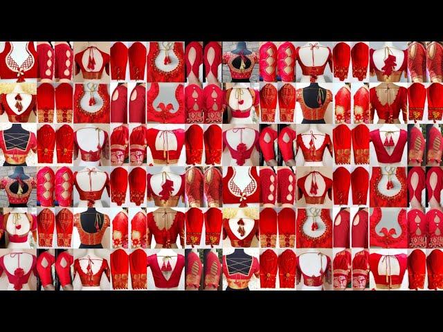 ️red colour blouse designs 2024/blouse design/blouse back neck designs and sleeves design#blouse