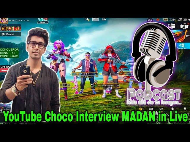 YouTube Choco Interview MADAN in Live || PUBG MADAN || madan op || MADAN || madan pubg