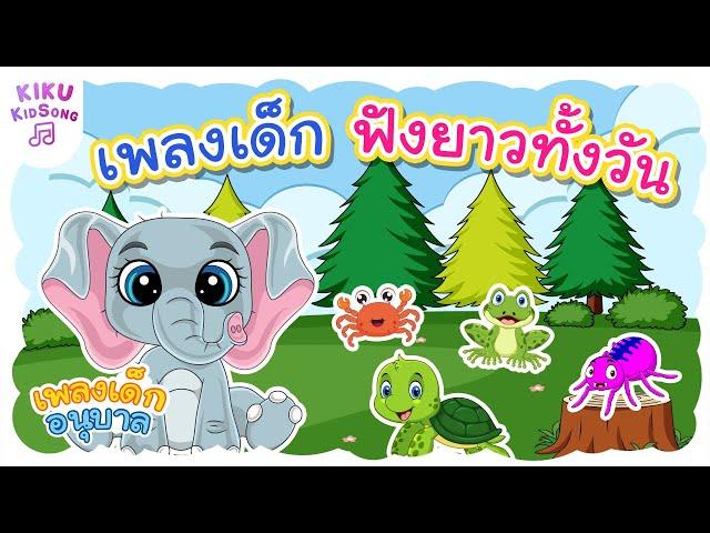 เพลงเด็ก อนุบาล  ฟังยาวทั้งวัน | ช้าง ช้างๆ | เป็ดอาบน้ำในคลอง | ลิง กุ๊กไก่ กบ | kiku song