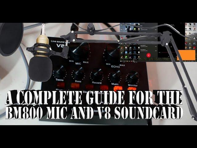 The complete BM800 Condenser mic and V8 Sound card Review, Setup, Test and Tips!!!