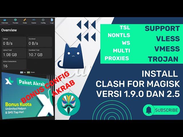 Clash For Magisk 1.9.0 and Versi 2.5 || Simple Config Rooted phone magisk