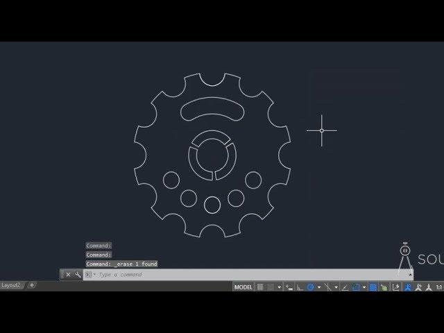 Making a 2D Practice drawing in AutoCAD with Polar array tool