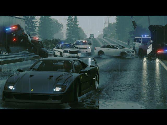 GTA 5 Ferrari F40 Police Chase