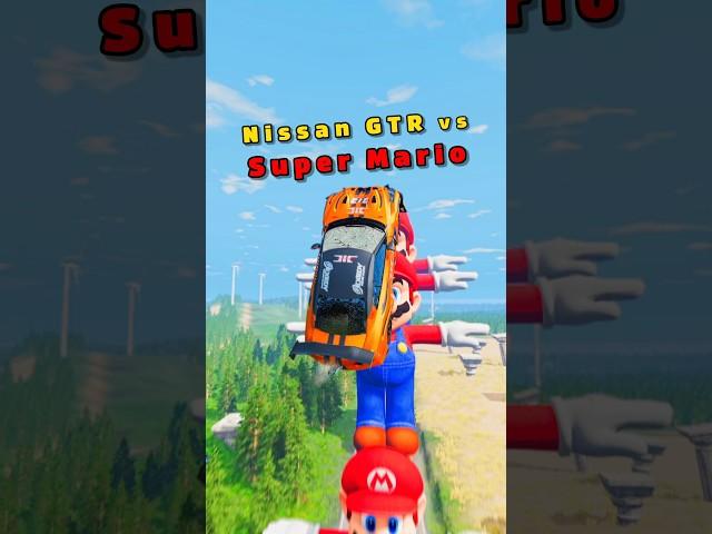 Cars vs Super Mario  BeamNG.drive #beamngdrive #simulator #shorts