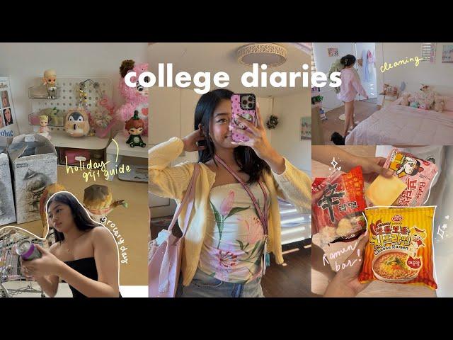 COLLEGE DIARIES  Days in Uni, GRWM ball, Holiday Gift Guide ft. Maya ₊˚⊹