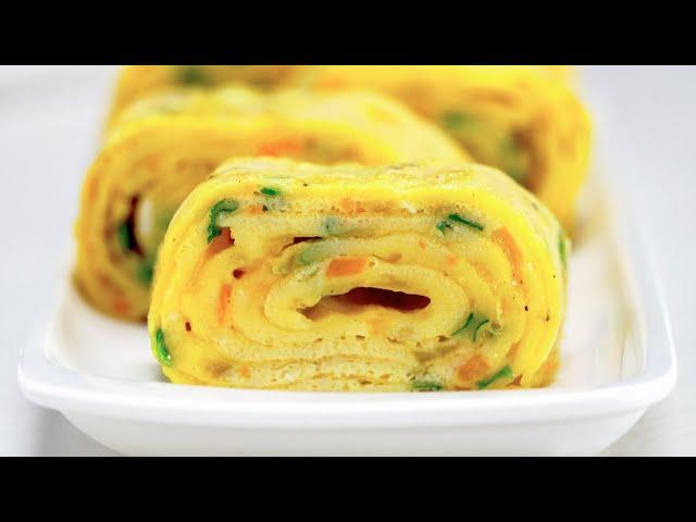 Japanese Omelet Tamago-Yaki. Recipe by Always Yummy!