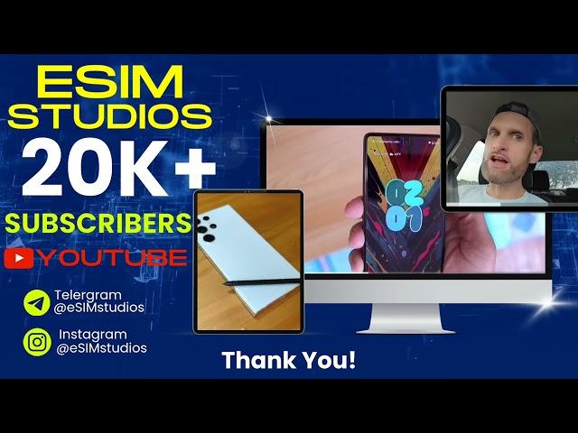 eSIM Studios At Over 20K+ Subscribers Thank You We Love Tech Just Like You Google Pixel 8 Galaxy S23