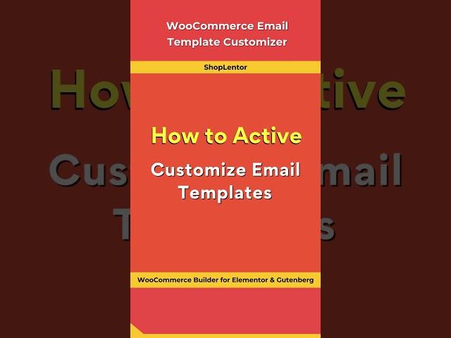 WooCommerce Email Template Customizer Module by ShopLentor #woocommerce #emailcustomizer #shoplentor