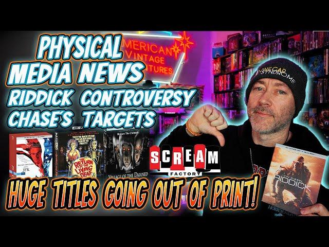 Physical Media News! HUGE Titles GOING OOP! New Announcements & Chase's 4k Targets!