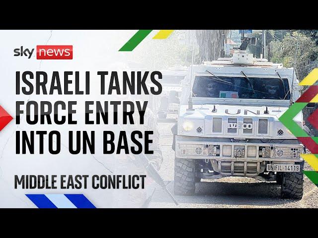 United Nations demands explanation after Israeli tanks force entry into base