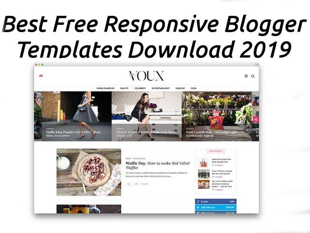 Best Free Responsive Blogger Templates Download 2019