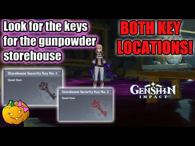 Gunpowder Storehouse Security key locations! Heavenly Stone's Debris The Chasm - Genshin Impact 2.6