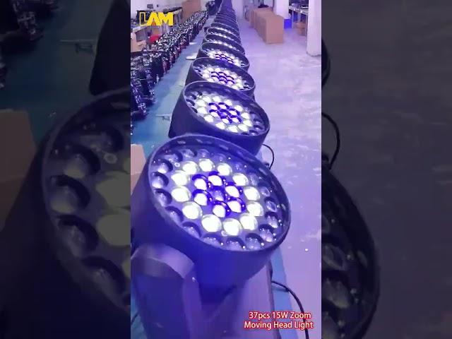 Professional Stage Equipment 37PCS*15W Zoom Moving Head Light with Pixel Control Color Dyeing Good